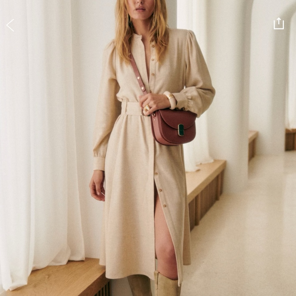 Teanne Viscose/ Wool blend dress in soft flannel